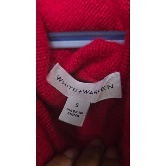 White and Warren 100% Cashmere Red Sweater Size S - Picture 2 of 4